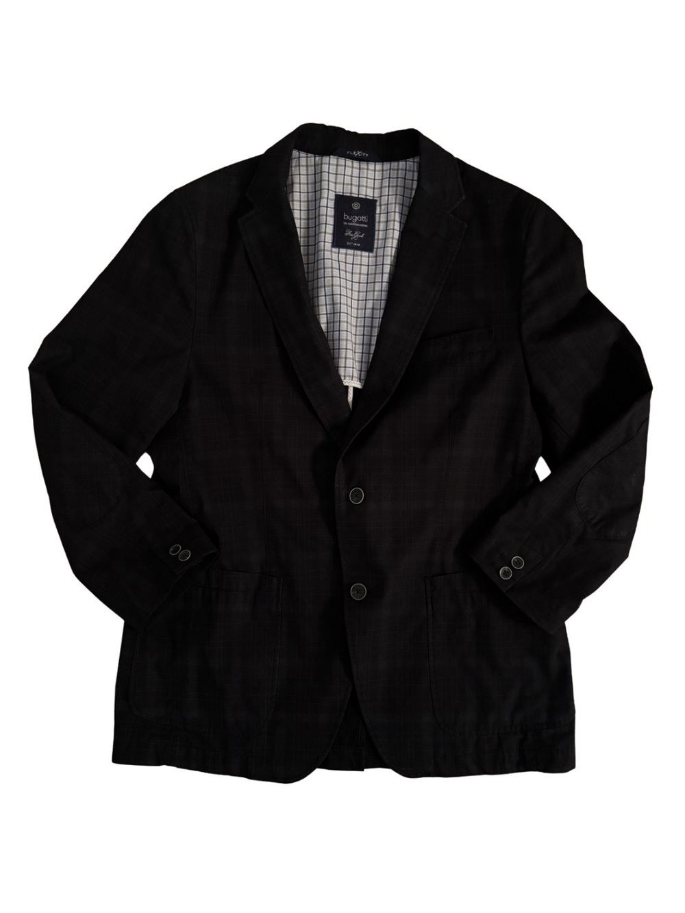 Bugatti Flexcity Deep Navy Check Blazer